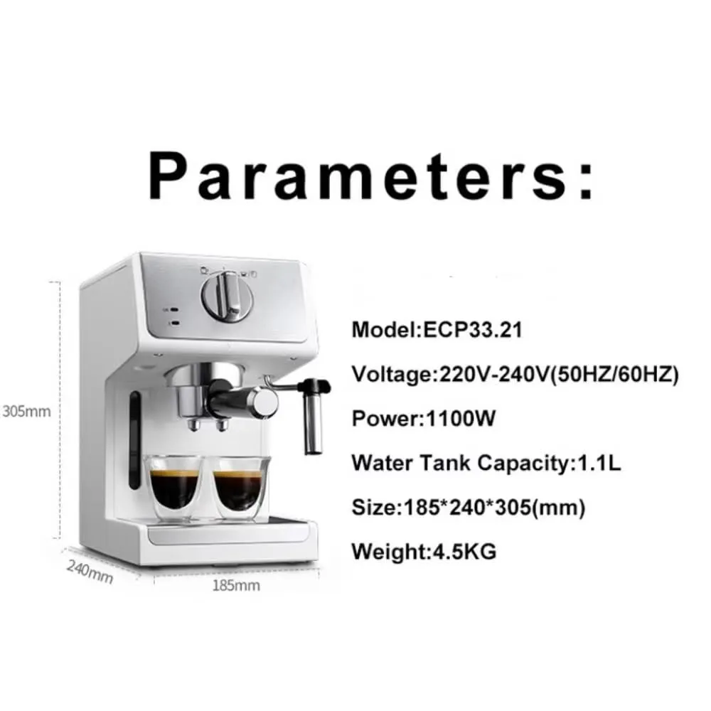 DELONGHI ECP 33.21.W ESPRESSO COFFEE MAKER WHITE 3.webp
