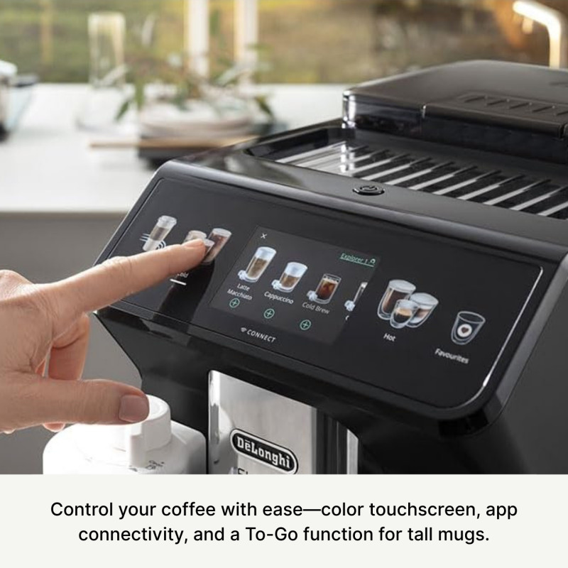 DeLonghi Eletta Explore Connect Fully Automatic Coffee Machine - Black