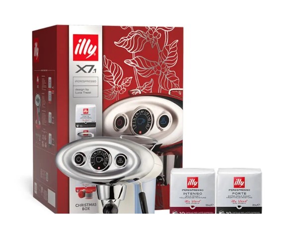 ILLY Coffee Capsule Machine XMAS WAND BOX - X7.1 - WHITE