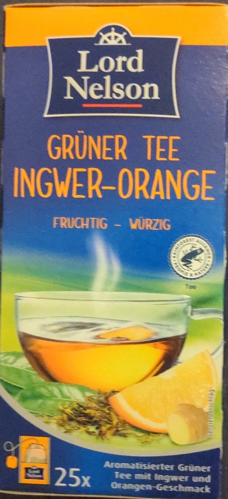 Lord Nelson Green Tea Ginger And Orange  25PCS