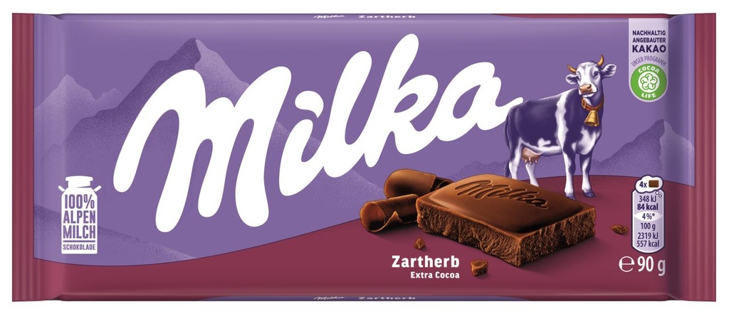 MILKA Chocolate Zartherb 90g