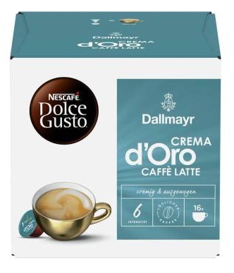 DolceGusto Dallmayr Crema Cafe Latte - 16 Capsules