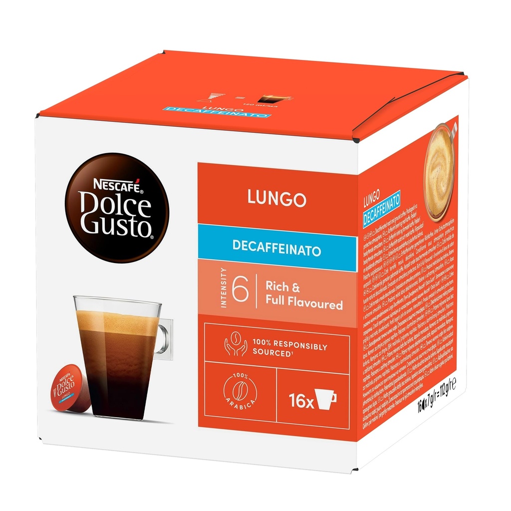 DolceGusto Capsules Lungo Decaf - Intensity 6