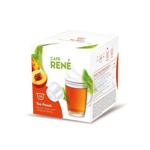 Cafe Rene Peach Tea - 16 Capsules for Dolce Gusto