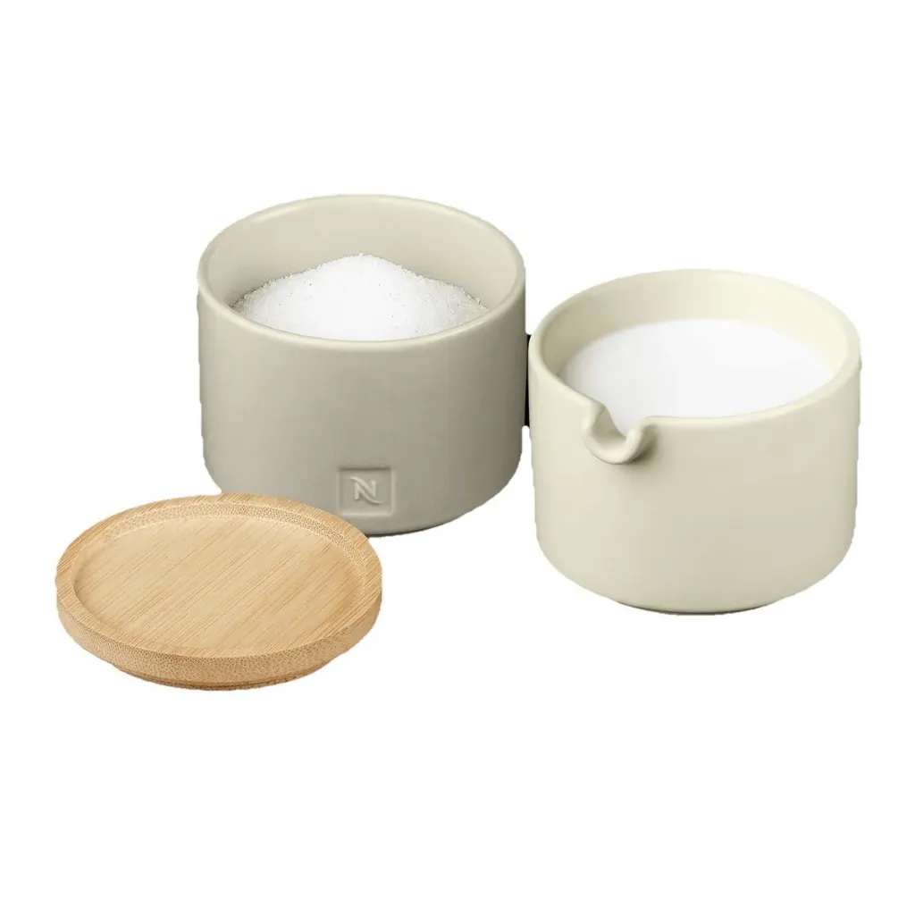 Nespresso Barista Stackable Serving Set Sugar Bowl & Milk Jug Cups