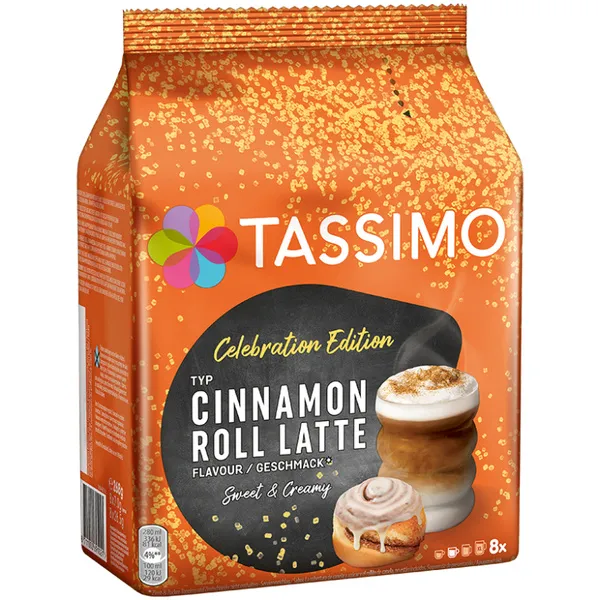 TASSIMO coffee Cinnamon Roll Latte - 8 Capsules