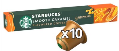 Nespresso Starbucks Capsule Espresso Caramel - Flavored Caramel - 10 Capsules
