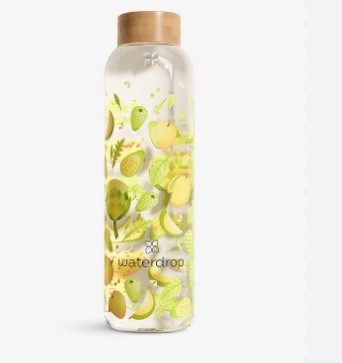 Waterdrop Glass Bottle Edition Glow graphic - 600ml