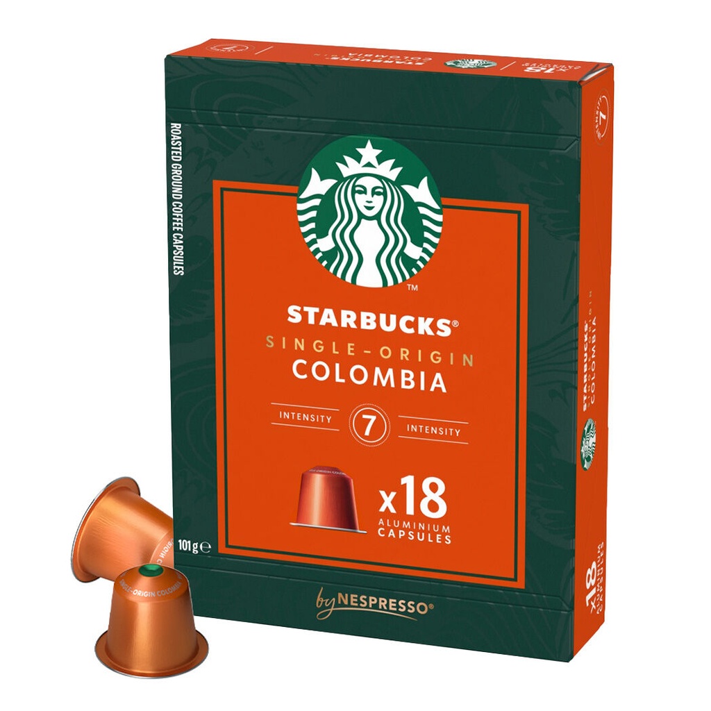 Capsules café Starbucks Nespresso Colombia X18