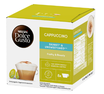 DolceGusto Capsules Cappuccino Skiny Light - ( 8 Milk + 8 Espresso )