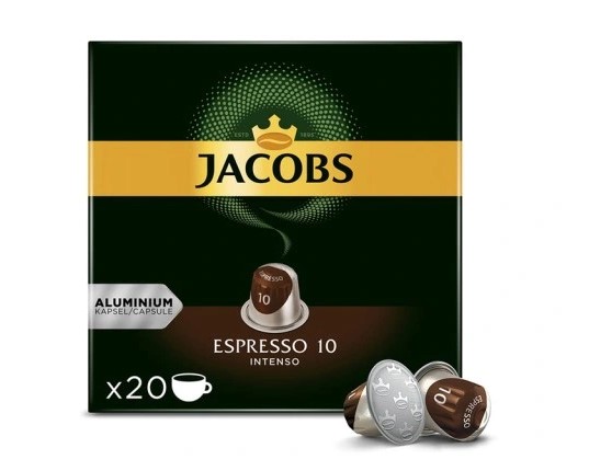 Jacobs - Nespresso Compatible - Intenso 10 Intensity - 20 capsules