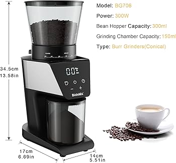 BioloMix Automatic Burr Mill Electric Coffee Grinder