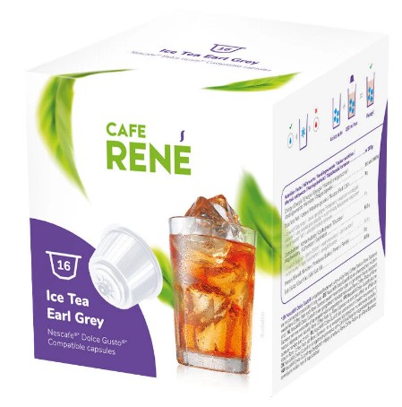 Cafe Rene Earl Grey Ice Tea - Dolce Gusto Compatible - 16 Capsules