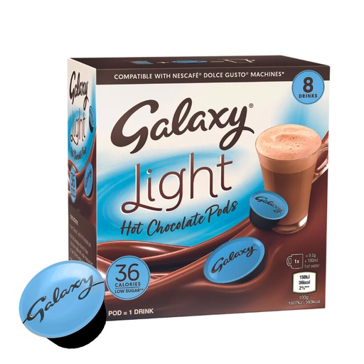 Galaxy Light Hot Chocolate Pods - 1 x 180 ml